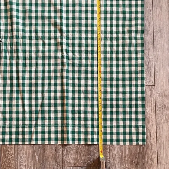 Country Curtains Green and White Gingham Curtain Panels (2) Made in USA - Picture 4 of 6